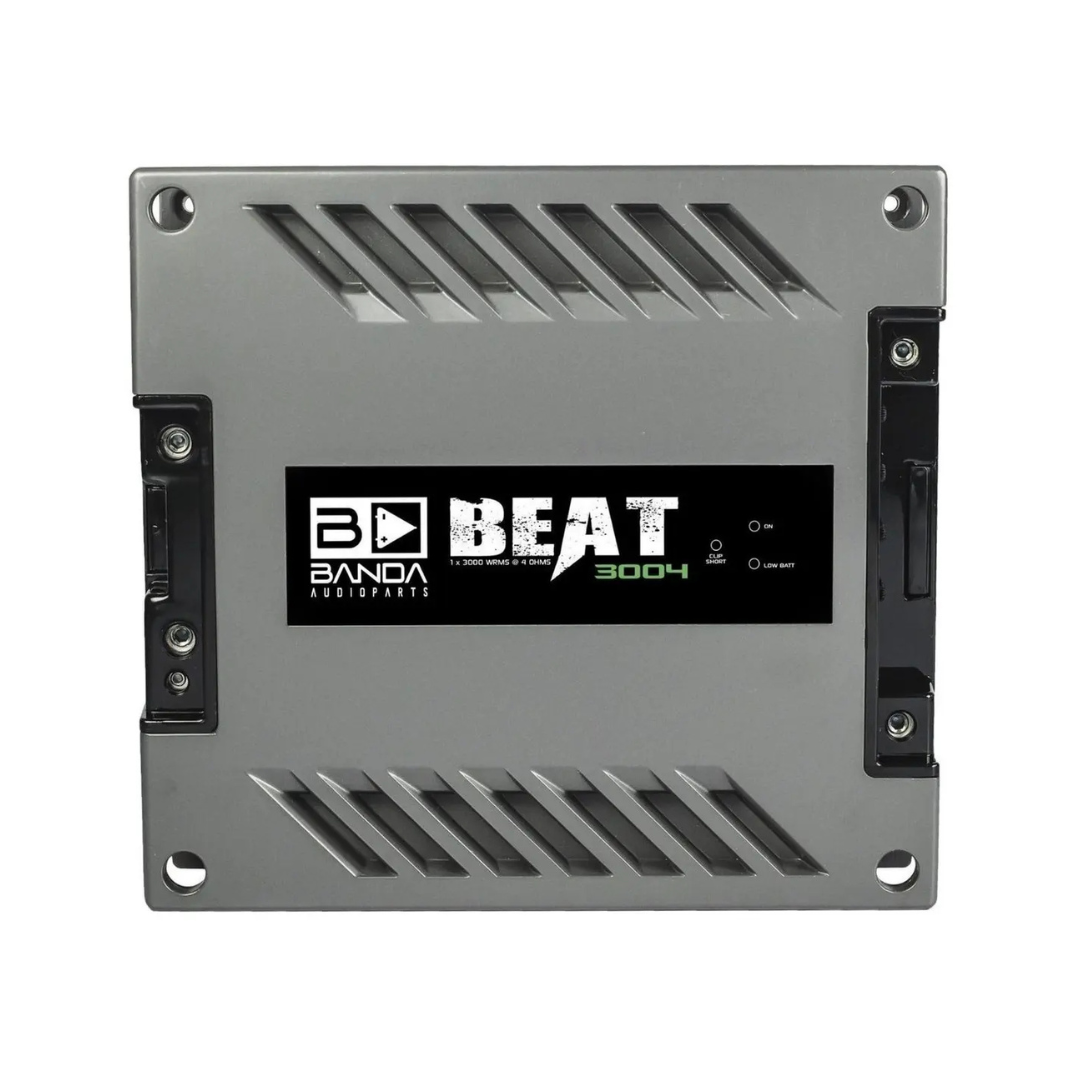 Banda Audioparts BEAT 3004 Full-Range Mono Amplifier – 3000W RMS - 4 Ohms Car Audio Amplifier